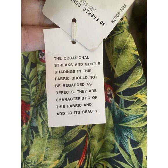 Harve Bernard NWT collection parrot palm tree, 100% silk skirt/12 - Picture 6 of 7